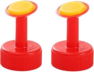 2PC Bottle Top Waterer Sprinkler Shower Head, Portable Watering Can Nozzle Watering Tops, Plastic Bottle Top Spout Sprayer Household Watering Tool for Garden Irrigation Plant Flower Vegetable (Red)