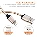 Eashion iPhone Charger 3Pack 6FT Lightning to USB Braided Cable Charging Cord with Aluminum Connector Compatible with iPhone 7/ 7Plus/ 6/ 6S/ 6 Plus/ 6S Plus, 5C/5S/5, iPad/iPod(Golden)