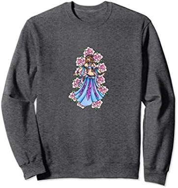 Unisex Belly Dancer sweatshirt blonde bellydance art floral belly 2XL Dark Heather