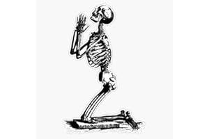 RQH TRADING Praying Skeleton Forward Observations Group Sticker Bumper Sticker Vinyl Decal 5"