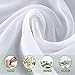 NICETOWN Bedroom Sheer Valances for Windows - Small Window Linen Look Semi Sheer Curtain Tiers for Kitchen/Cafe Store (White, 2 Panels Per Package, 55