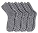 Pembrook Hospital Socks with Grippers for Men and Women - 4 Pairs Non Skid, No Slip Fuzzy Socks