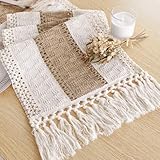 FEXIA Boho Table Runner for Home Decor with Tassels