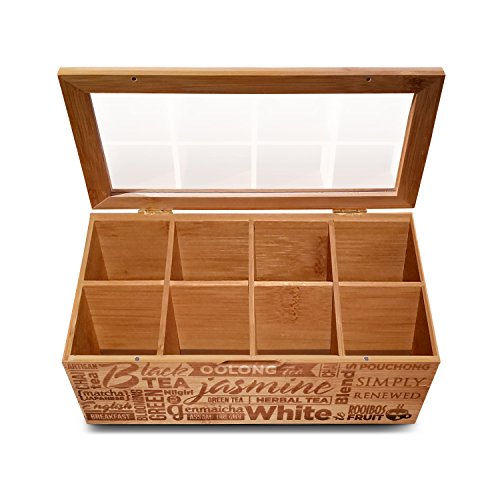 Simply Renewed Tea Box Organizer Chest Decorative Tea Bag Storage