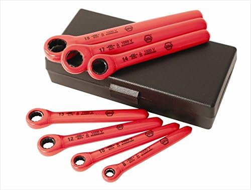 Wiha Tools 21290 Insulated Metric Ratchet Wrench Set - 7 Piece