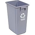 Global Industrial Recycling Container - Gray 15 Gallon 12" W X 18" D X 24" H