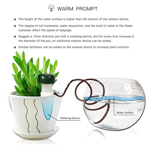 4 or 8 Pack Automatic Slow Release Vacation Plant Waterer,Garden Cone Watering Spikes,Self Watering Syste Irrigation Watering Device for Outdoor & Indoor Use (4Pack) - Thumbnail 4