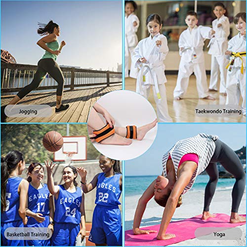 Wesoke Ankle/Wrist Weights, Small Hand Leg Arm Cuff Weight Set for Women Men and Kids, with Adjustable Straps for Fitness Dancing Exercise Gym Workouts Training Running Aerobics (1 Pair, 2lb Orange) - Thumbnail 5