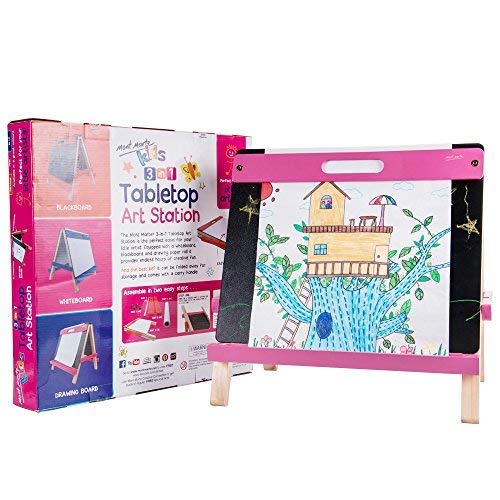 Mont Marte Tabletop Easel for Kids, Nice Art Easels with Roll Papers