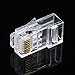 CableCreation RJ45 Connector, Cat 6A RJ45 Modular Plug (Three-Piece Suit), UTP Network Connector for Solid Wire and Standard Cable, Transparent, 50 Pack