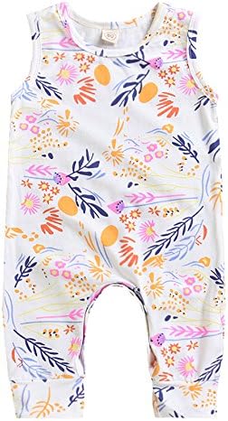 Newborn Baby Girls Flower Animal Print Romper Bodysuit Outfits Spring Summer Tops