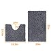 Vdomus Microfiber Bathroom Contour Rugs Set of 2 (Dark Gray)