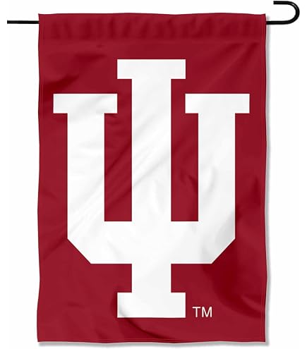 Indiana Hoosiers IU Logo Garden Flag With Pole Stand - 13x18 Inch Double Sided, Officially Licensed - View #11