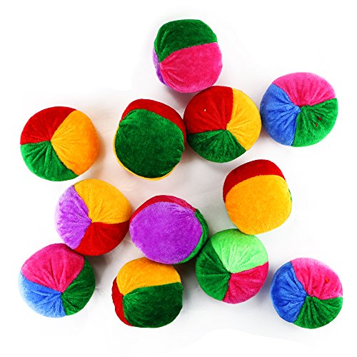 Neworkg 12 Pack Soft Velvet Bean Bags - 3 inches - Fun Sports Game Bean Bag Carnival Toy Bean Bag Toss Game - Thumbnail 4
