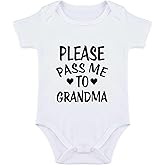 SproutJoy Please Pass Me To Grandma Baby Bodysuit Grandma Baby Bodysuit I Love Grandmas Babies Clothes