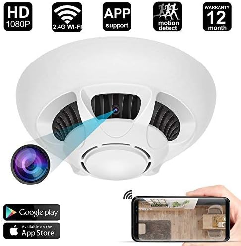 Wi-Fi Spy Hidden Camera Detector, 1080P HD Hidden Camera/Nanny Cam - 2.4G WIFI Live Stream View - Motion Detection - Support iOS & Android, Tablet, PC