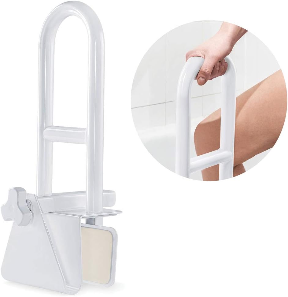 Bathtub Safety Rail - Adjustable Tub Grab Bar, Heavy Duty - Bathtub Grab Bars Great Gift For Elderly, After Surgery Etc. - Clamp Rail On Bath Support - Easy In And Out Of The Bathtub - By Medical king: Health & Personal Care