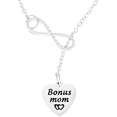 Kivosliviz Bonus Mom Necklace Gifts for Women Step Mom Mother in Law Stuff Ornament from Daughter-in-law Jewelry Stepmom Necklace