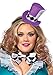 Leg Avenue Women's Plus-Size 4 Piece Manic Mad Hatter, Black/Blue, 1X/2X