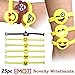 BIGOCT Emoji Designs Emoji Novelty Toy Rubber Wristband Bracelets