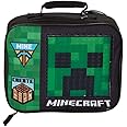Minecraft Lunch Box for Boys and Girls - Soft Insulated Lunch Bag for Kids, Green