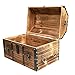 Vintiquewise(TM Large Wooden Pirate Lockable Trunk with Lion Rings