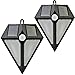 INAROCK [2 Pack] Solar Energy Powered Outdoor Solar Lights Motion Sensor - Weatherproof - Detector Activated/Dusk to Dawn Dark Sensing Auto On/Off