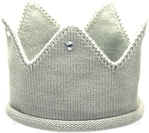TotMore Baby Toddler Boys Girls Crown Warm Soft Birthday Knit Crochet Beanie Hat