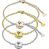 Personalized Gymnastics Bracelet – Custom Engraved Name Jewelry for Women & Teens, Gymnast Accessories
