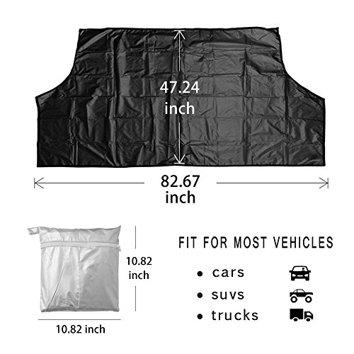 Magnetic Car Windshield Snow Cover, IC ICLOVER Wipers Covers Winter Snow Ice Frost Guard Sun Shade Protector Rain Dust Resistant No More Scraping Door Flaps Windproof Fit Most Car, SUV, Truck, Van - Thumbnail 3