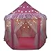 SkyeyArc Princess Castle Play Tent with 34 Feet 100 Led Star Lights String, Pink Tent, Princess Playhouse with Lace, Kids Tents, Castle Playhouse, Great for Kids