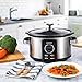Slow Cooker Aicok 7 Quart Slow Cookers Programmable with 12 Hour Timer Auto Shut Off and Instant Food Warmer, Anti-scalding Handle and Oval Nonstick Removable Crock Stoneware,Stainless Steel