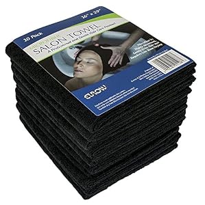 Image of Eurow Microfiber Fast Dry Super Soft Salon Hair Drying Towels 16 x 29 Inches 10 Pack