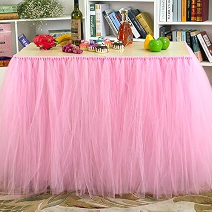 Yunhigh Tutu Gonne Da Tavolo In Tulle Per Rettangoli E Tavoli Rotondi Baby Shower Decorazione Tovaglia Per Matrimonio Compleanno Feste Di Natale