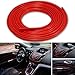 Car Interior Moulding Trim,3D DIY 5 Meter Flexible Interior Exterior Decoration Moulding Trims Strips line Stickers for Auto Accessories(Red)