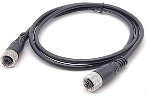 Elecbee M12 Connector 5 Pin A-Code Female to Female Double Ended Cable 1M/3.3ft
