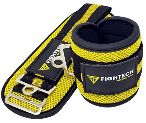 FIGHTECH Ankle Straps for Cable Machines | Fitness Ankle Cuffs for Women & Men | Gym Cable Attachments for Glute and Leg Workouts | Must-Have Gym Accessories for Women & Men (x3m Yellow) - Thumbnail 6