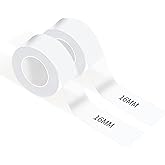 RUNSEW Label Maker Tape Compatible with MakeID Thermal Printers of Model M1 L1 Q1, Waterproof Anti-Oil Scratch-Resistant Continuous Stickers (2 Rolls, 16mm x 4m), Suitable for Home&Office(Transparent)