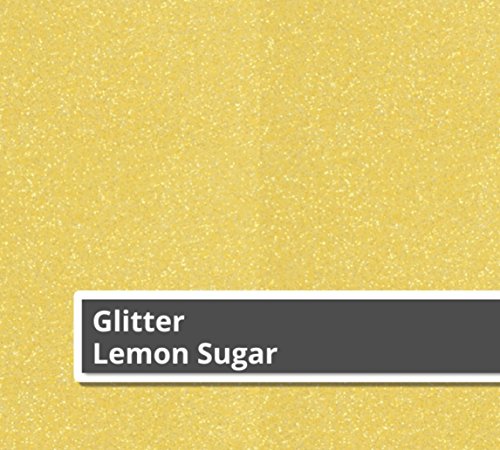 Siser EasyWeed Glitter Iron On Heat Transfer 12" x 20" Sheet, Plus Tips for Heat Transfer Application Brochure (Lemon Yellow Sugar) - Thumbnail 2