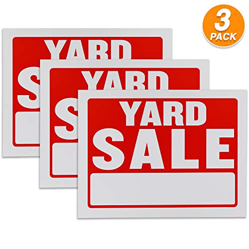 Ram Pro 9 x 12 Inches Yard Sale Sign Superior Visibility Retail Sign for Business or Personal use Perfect Advertising for Your Sale (Pack of 3) - Thumbnail 4