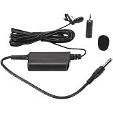 Anu Limen 5m/16.4ft ABS Lavalier Microphone Professional Omnidirectional Clip On Wired Microphone for Guitar Speech Drum Piano Saxophone