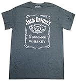 Jack Daniels T-shirt Heather Grey Logo Tee Front-xl