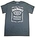 Jack Daniels T-shirt Heather Grey Logo Tee Front-xl