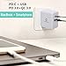 USB C PD Charger,Dual-Port 45W Fast Wall Charger Adapter With Power Delivery 3.0 For MacBook/Pro, iPhone X/8/Plus, Samsung Note8 Nexus 5x, 6P, Nintendo Switch And More-SHARLLEN