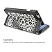 caseen Leopard Print iPhone 6 Plus / 6S Plus Wallet Case (Black/White) w/Coin Zip Purse - Ferina Series