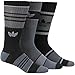 adidas Men's Cushioned Crew Socks (3-Pair), Black/Onix/Grey, Large