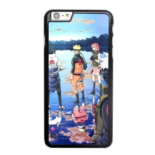 Generic Cell Phone Case for iPhone 6 6S 4.7 inch Black Sasuke Uchiha Naruto Uzumaki Sakura Haruno and Kakashi Hatake + Free Tempered Glass Screen Protector,QZ_1465035 Electronics