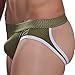 YiZYiF Men's Backless Bikini Jockstrap Briefs Underwear Army Green Small