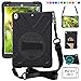 ZenRich iPad Air 3 Case 2019, iPad Pro 10.5 Case 2017, 360 Rotating Kickstand Hand Strap & Shoulder Belt Shockproof Heavy Duty Rugged Case for iPad 10.5 inch Tablet 2017/2019 Release-Black primary