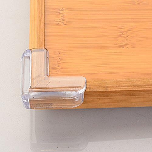 12 pcs Baby Safety Clear Corner Guards Corner Protector with 3M Adhesive L-Shaped&amp; Ball-Shaped (L-shaped, transparent)